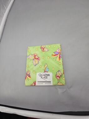 18"x22" Colorful Butterflies Green Cotton Fabric Jo-ann Fabric New